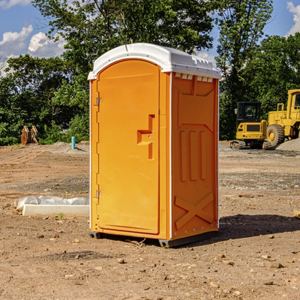 how often are the porta potties cleaned and serviced during a rental period in Forest City